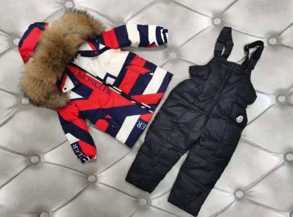 Детский брендовый зимний костюм Buba Moncler Black Edition