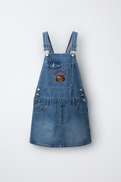 ZARA ДЖИНСОВЫЙ КОМБИНЕЗОН HELLO KITTY ©, СИНИЙ
