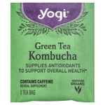 Yogi Tea, зелёный чай комбуча, 16 чайных пакетиков, 32 г (1,12 унции)