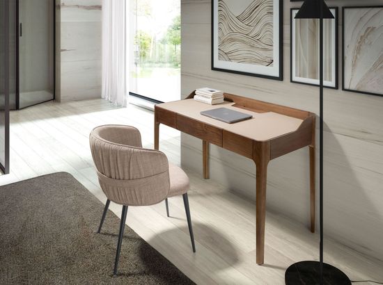 Письменный стол 7147/DE20041 ореховый с верхом из экокожи Испания 