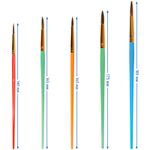 Набор кистей Мульти-Пульти 5шт., пони № 2, 3, 5 круглые, белка № 6, 8, круглые, блистер, европодвес