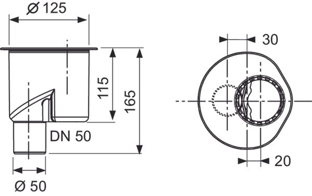 Сифон TECEdrainline «вертикальный» DN 50