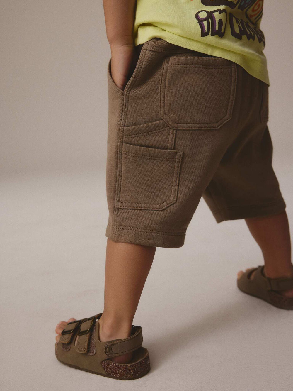 Футболка и шорты в комплекте для мальчика Next E98-600, Лимонный, Коричневый