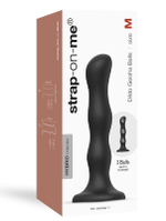 Черная насадка Strap-On-Me Dildo Geisha Balls size M (Цвет: черный)
