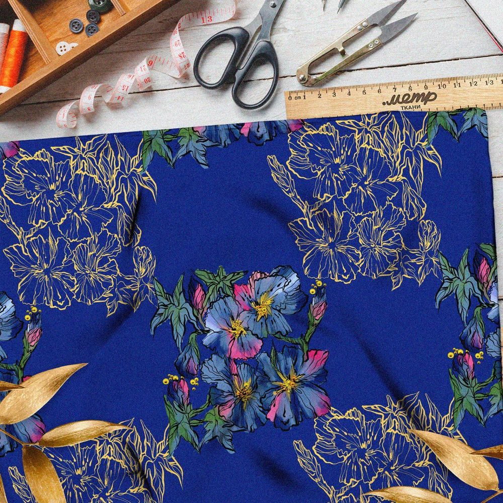 Ткань барби цветы народная вышивка