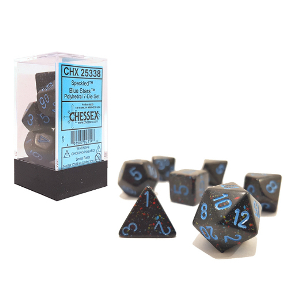 Chessex 7-dice set Blue Stars