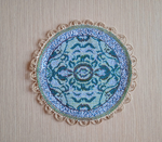 Набор декоративных гобеленовых салфеток Византия (1 шт D 54см+6 шт d 20см)