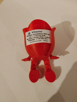 Валентинка роза красная 3D фигурка с подвижными ножками подарок на 14 февраля и 8 Марта