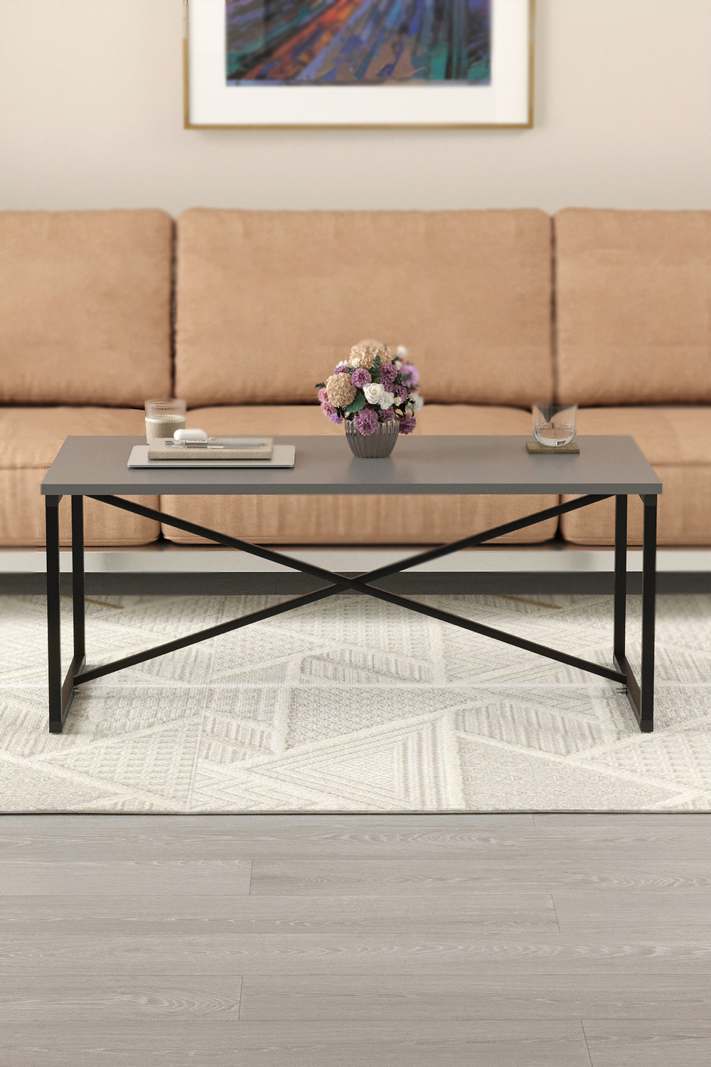 Журнальный столик HERMES 100х55 - антрацит