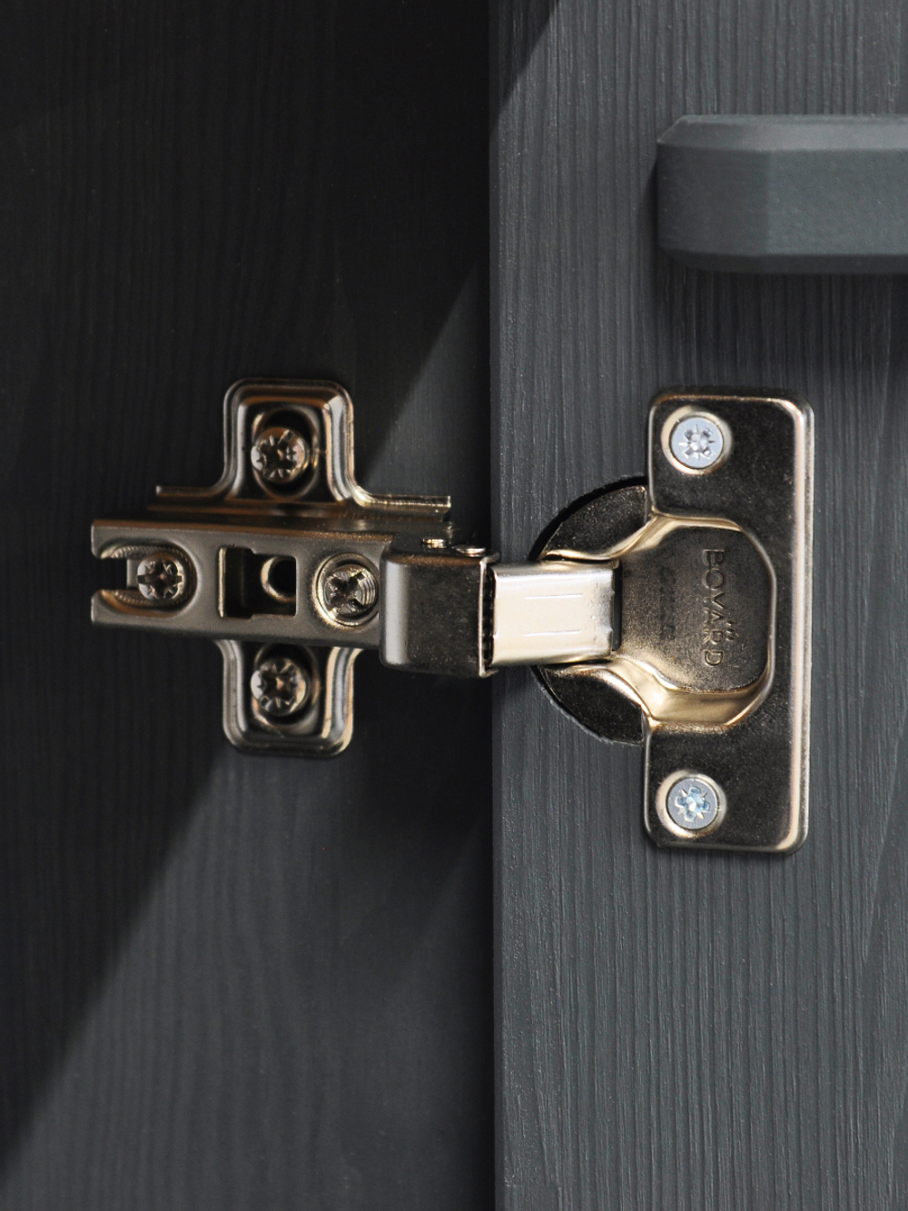 Комод из сосны Раст 2 ящика, 2 двери с полкой для хранения, серый/антик