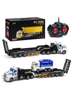 Машинка Транспортёр радиоуправляемая с спасательной машиной