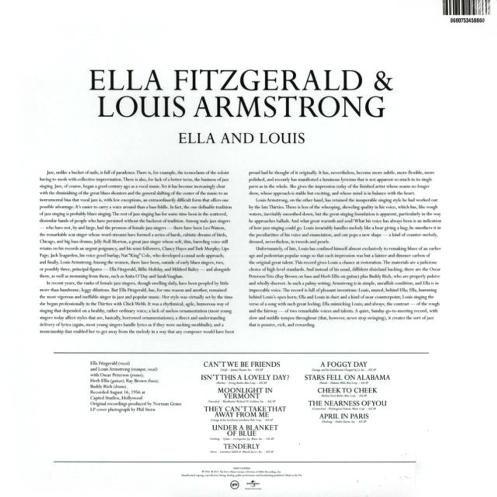 Ella Fitzgerald & Louis Armstrong / Ella And Louis (LP)