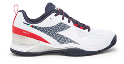 Теннисные кроссовки Diadora Blushield Torneo 2 Clay - white/blue corsair/fiery red