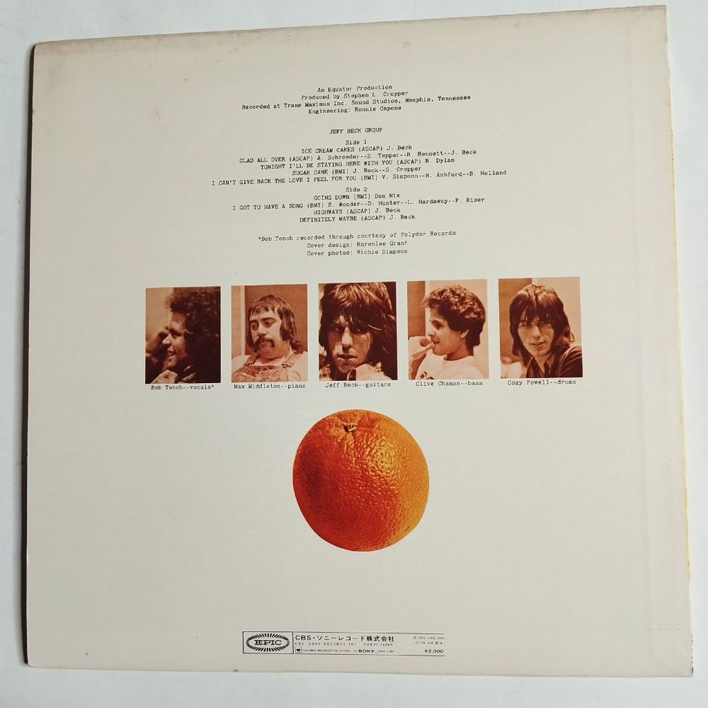 Винтажная виниловая пластинка LP Jeff Beck Group (Japan 1972) (No Obi) Ice Cream Cakes