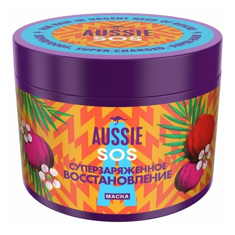 Маска AUSSIE SOS Суперзаряженное восстановление 200 мл
