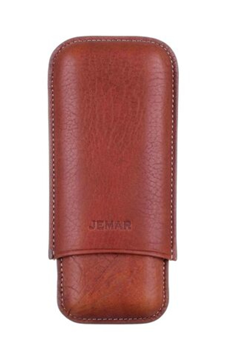 Футляр Jemar на 2 сигары, натуральная кожа 464-2-Buffalo