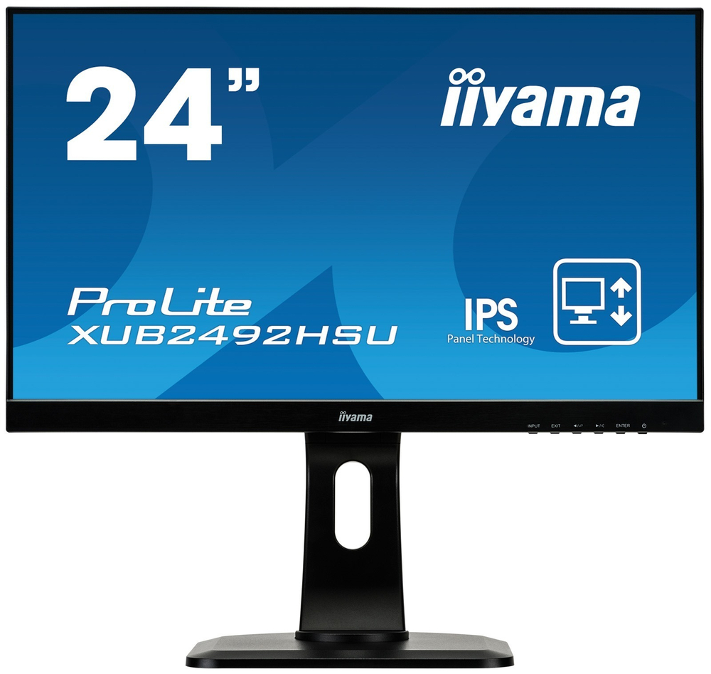 Монитор Iiyama 24;; ProLite XUB2492HSU-W1 1920x1080 IPS WLED 75Гц 5ms VGA HDMI DisplayPort