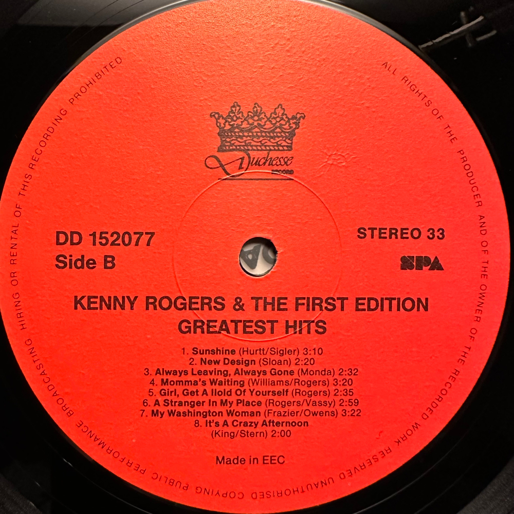 Kenny Rogers And The First Edition- Greatest Hits (Европа 1990г.)