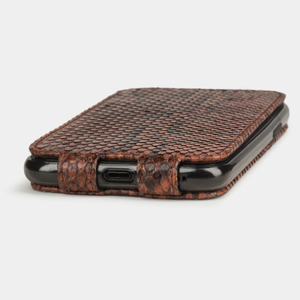 Чехол для iPhone 11 Pro из натуральной кожи питона, цвета Коньяк