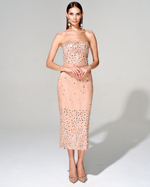 Корсетное платье с кристаллами