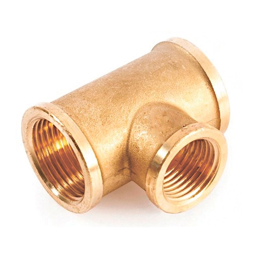 Тройник латунный резьбовой переходной STOUT (ВР) - 1&quot; x 3/4&quot; x 1&quot;