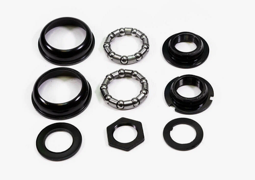 Каретка TRIX для односоставных шатунов, 9 деталей, подшипник 5/16"х9-2шт, чашка 51.5мм-2шт; конус левый 7/8"х24T-LH, правый 15/16"х24T, шайба-2шт, гайка, черная