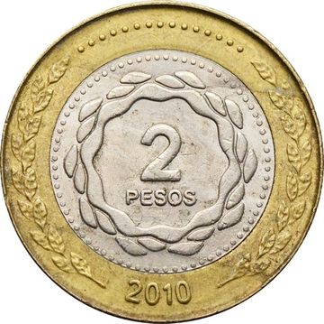 2 песо 2010 Аргентина