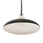 Светильник подвесной sustainable collection, D44х19 см, черный/белый