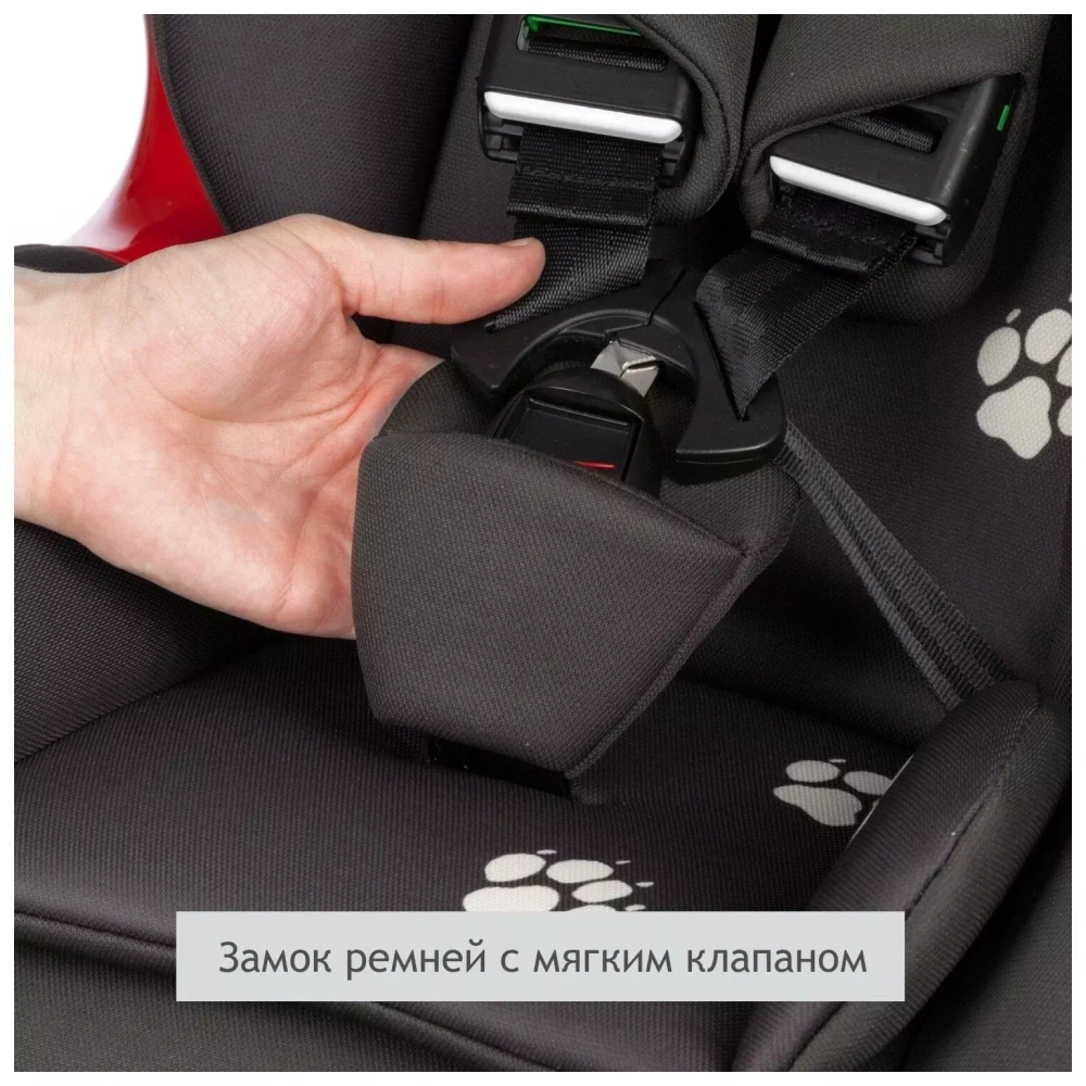 Детское автомоб. кресло Siger "Кокон ISOFIX" серо-бежевый лев, 1-7 лет, 9-25 кг, группа 1/2, шт