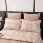 Комплект постельного белья на резинке с одеялом Велюрия Люкс «Теплое сияние»