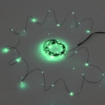Гирлянда для улицы «Росинка» 10 м 100 ламп LED проволочн.пров. зелен., 8 реж.,IP-54, Зеленый (солнечная батарея)