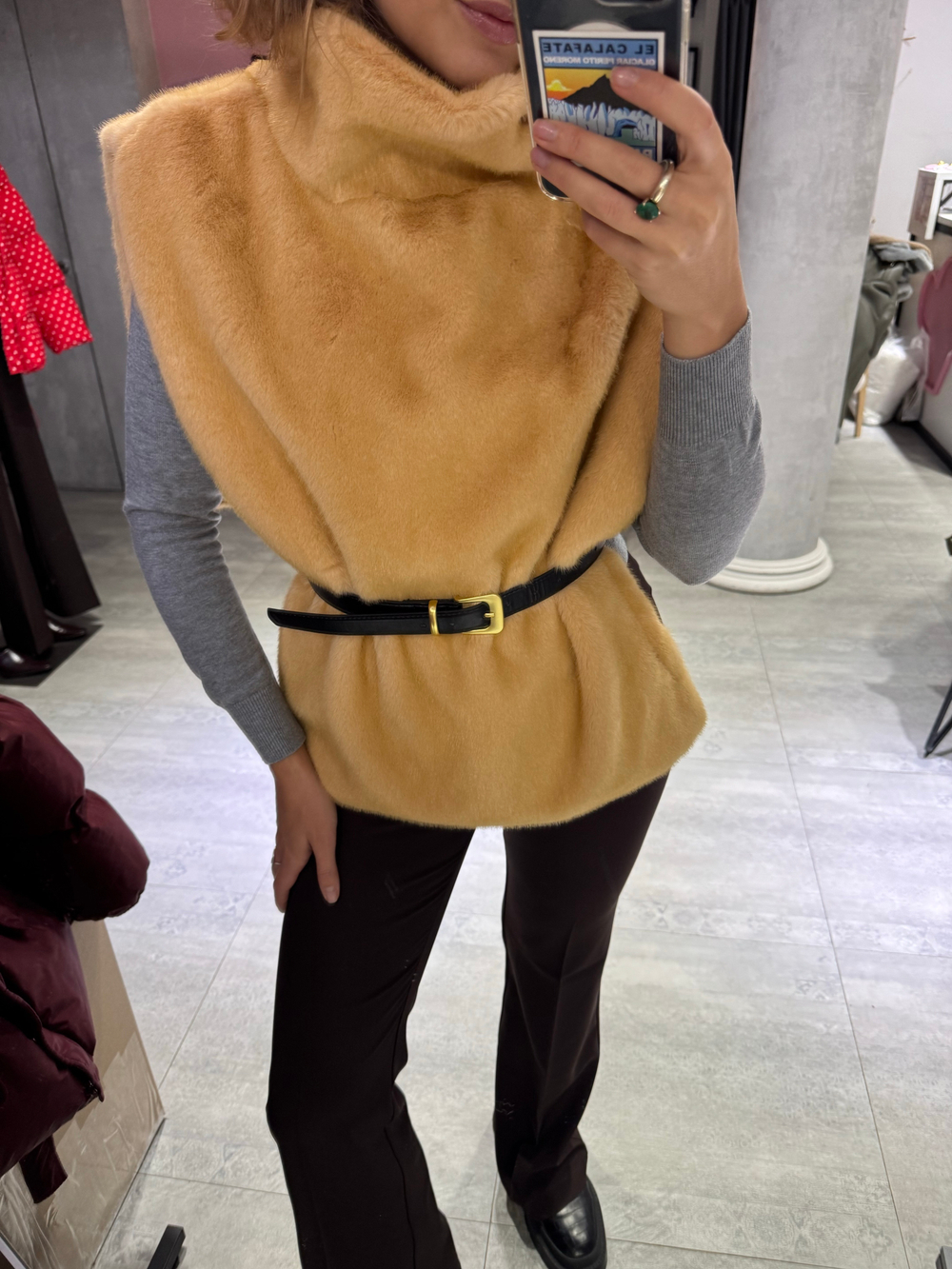 Манишка меховая манго