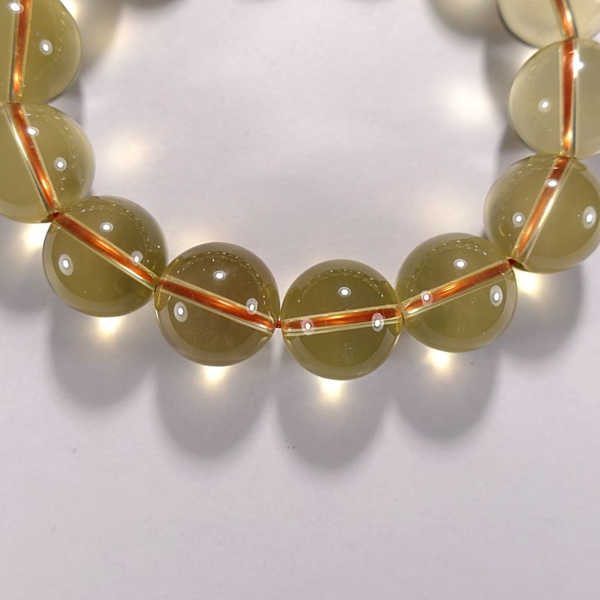 Бусина из цитрина, класс ААА, шар гладкий 16мм