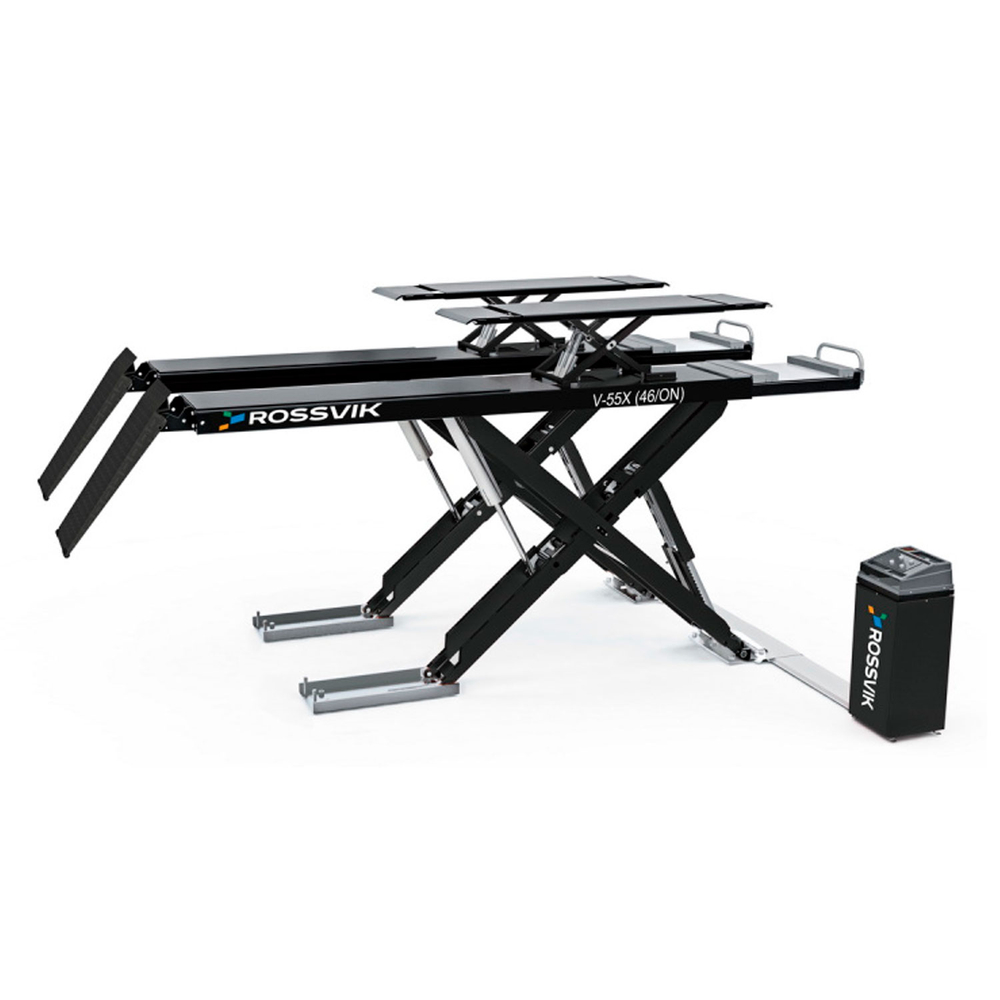 Автоподъемник ножничный ROSSVIK PRO V-55X (46/ON) напольный для р/с, г/п 5.5т, 380В RAL7040 Серый