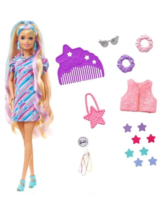 Кукла Барби Totally Hair Звездная красотка HCM88