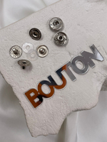 Серебристые ответные части для установочных кнопок с прослойкой