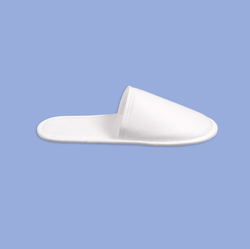 Тапки спанбонд бизнес, закрытый мыс (100 пар), одноразовые, белые, 3 мм подошва