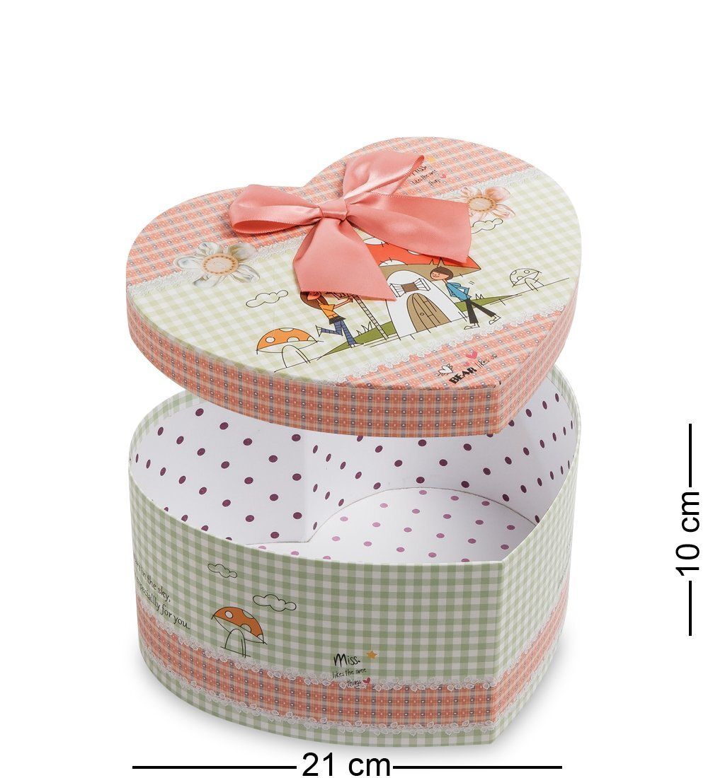 WG-54/1-B Коробка подарочная «Сердце» цв.светло-зеленый