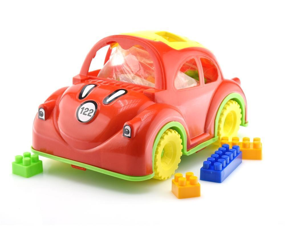 Машина пластмассовая Жук (с конструкторными блоками) KMP 122