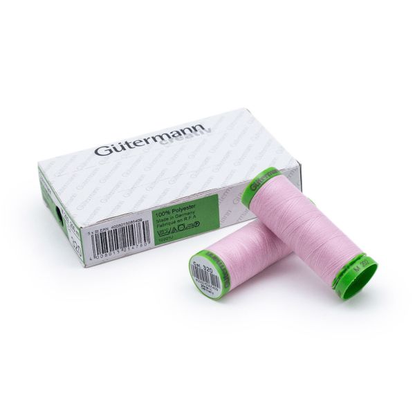 Нитки для тонких тканей Gutermann Extra Fine 150 (200 метров), 5 кат. | 320 зефирно-розовый