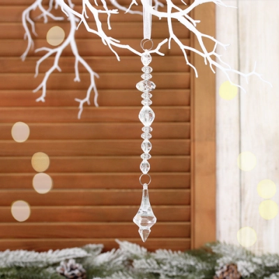 Подвеска «Элегантная льдинка» 23 см, Прозрачный