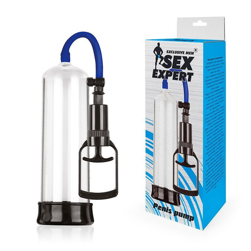 Вакуумная помпа Sex Expert прозрачная, колба 20×5,5 см