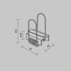 Комплект креплений (для профиля 22×22) 4 шт., Maytoni ALM-2222-MТ 642052