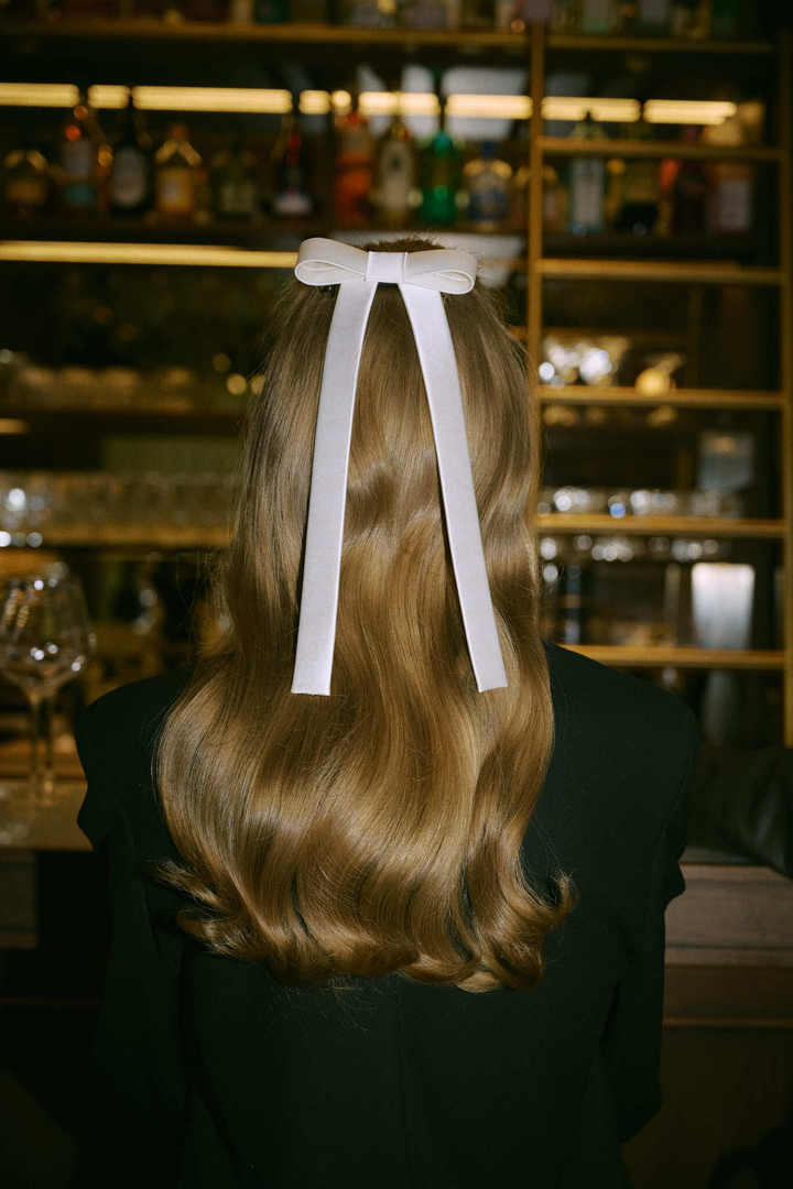 Бант "Мэри" удлиненный белый