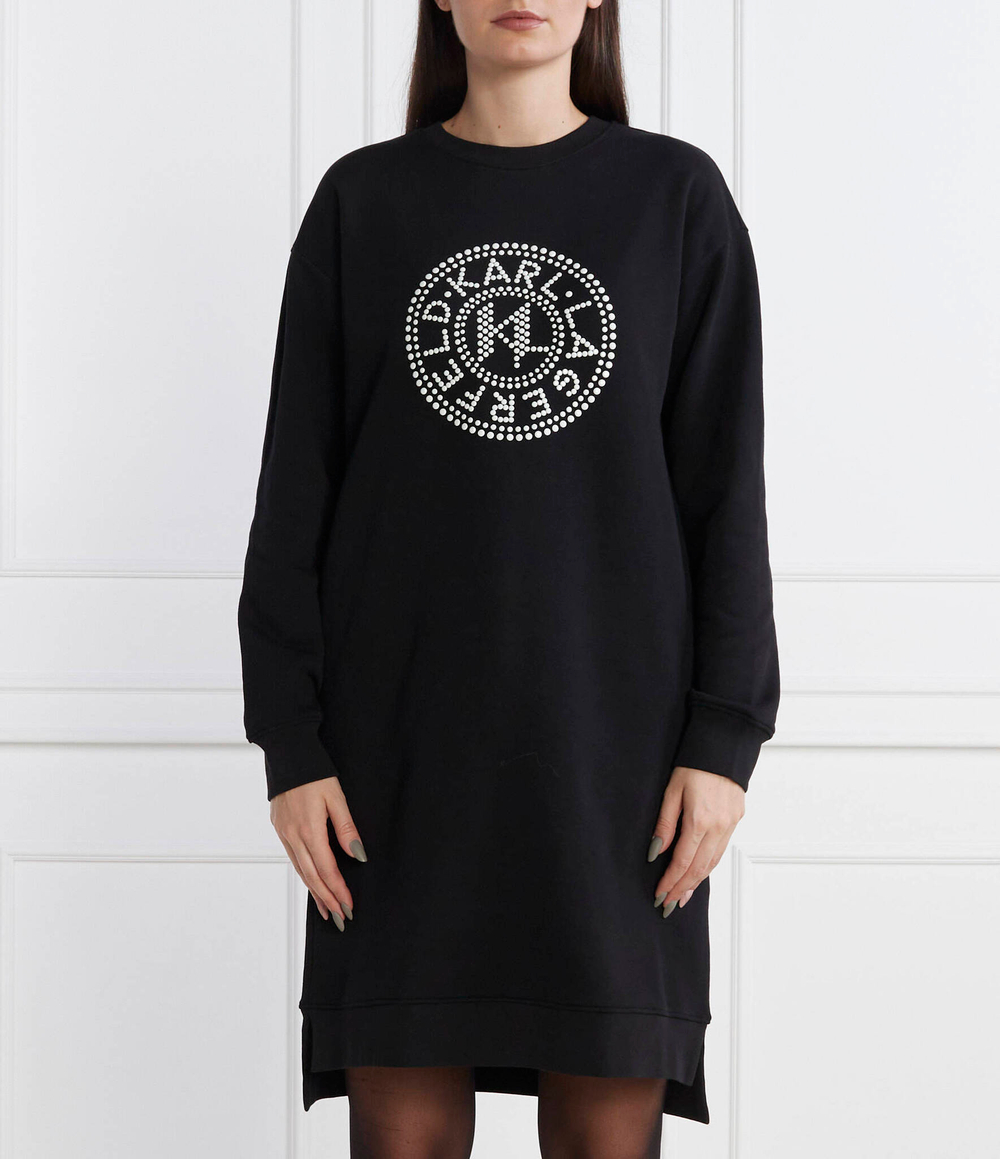 Платье hotfix logo sweatdress Karl Lagerfeld - черный(231W1352)