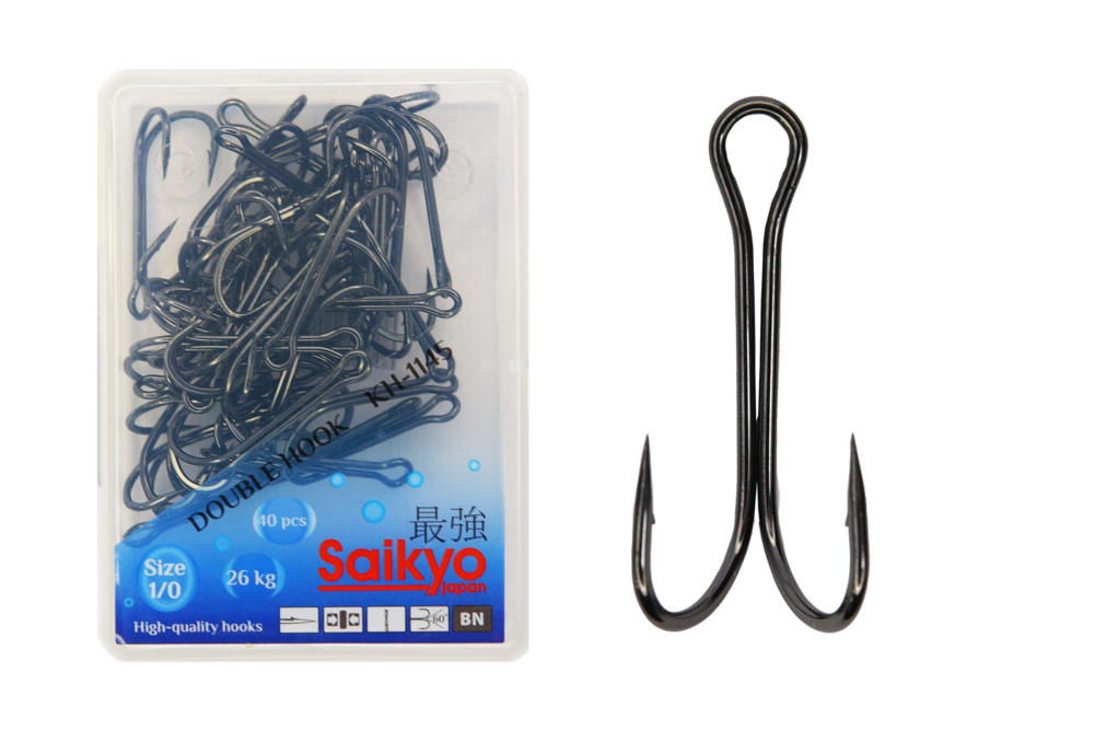 Крючки Saikyo двойн. KH-1145  №1/0 BN (40шт)