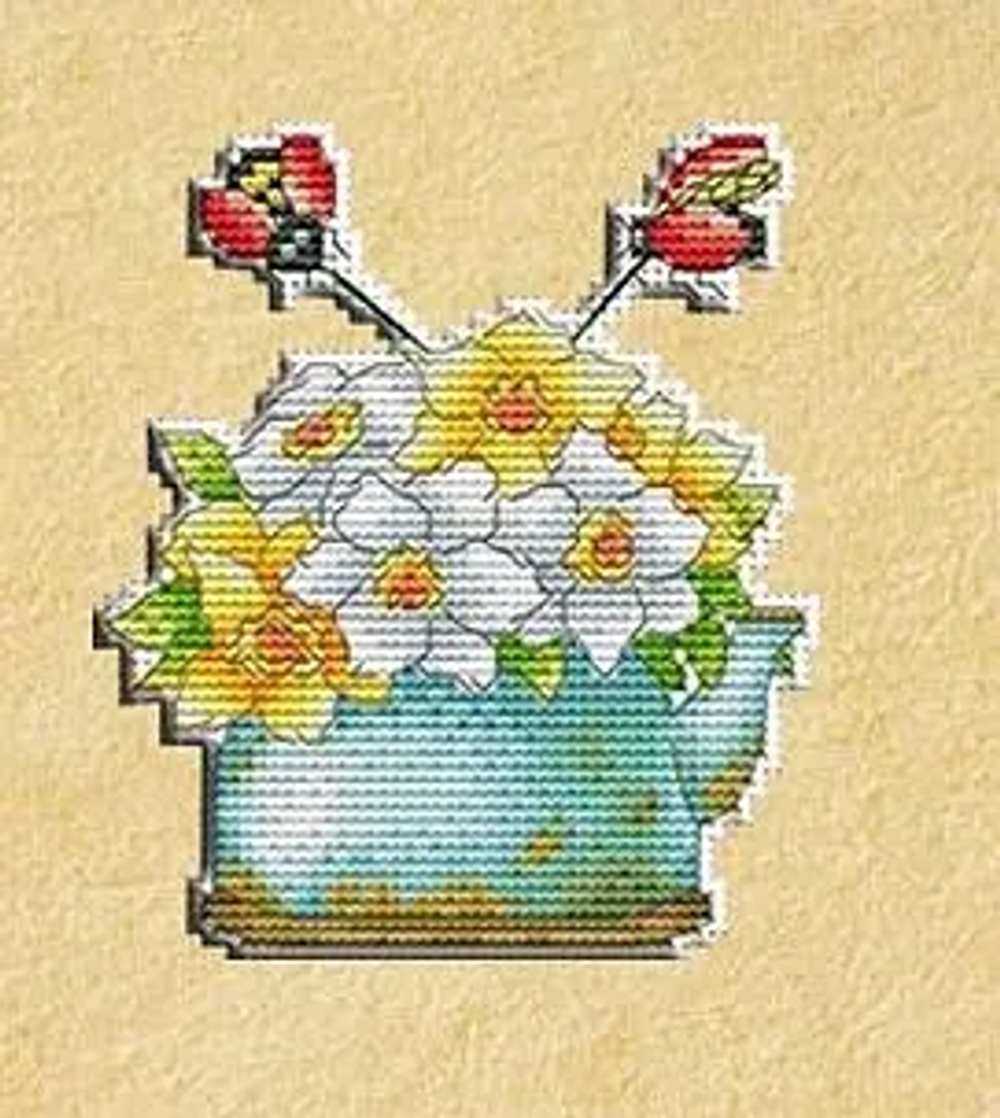 "Цветы в чайнике"-03905(14) вышивка