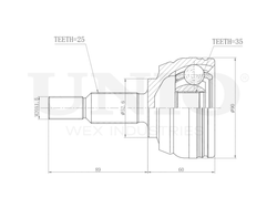 ШРУС внешний UNIO CVJ-20094