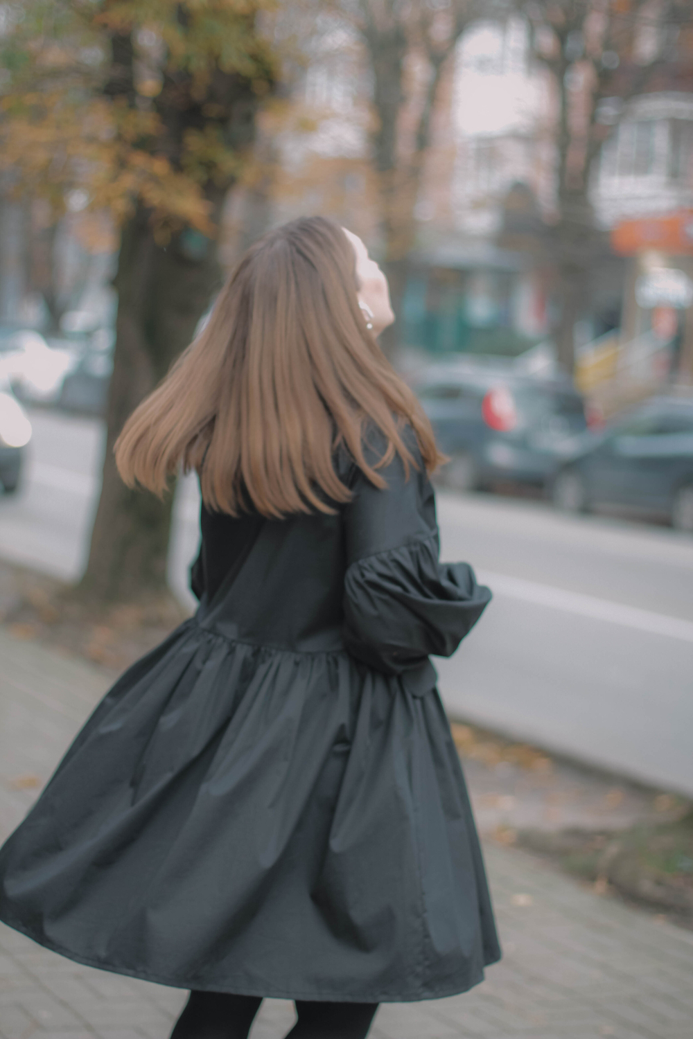 Платье из чёрного хлопка