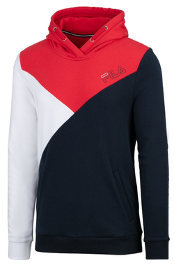 Куртка теннисная Fila Sweathoody Jacob - navy/white/fila red